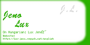 jeno lux business card